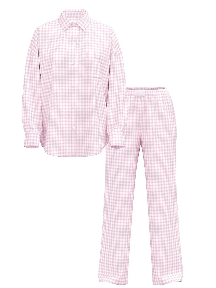 Modal-Cotton Eyelet Long Pajama Set Product Image