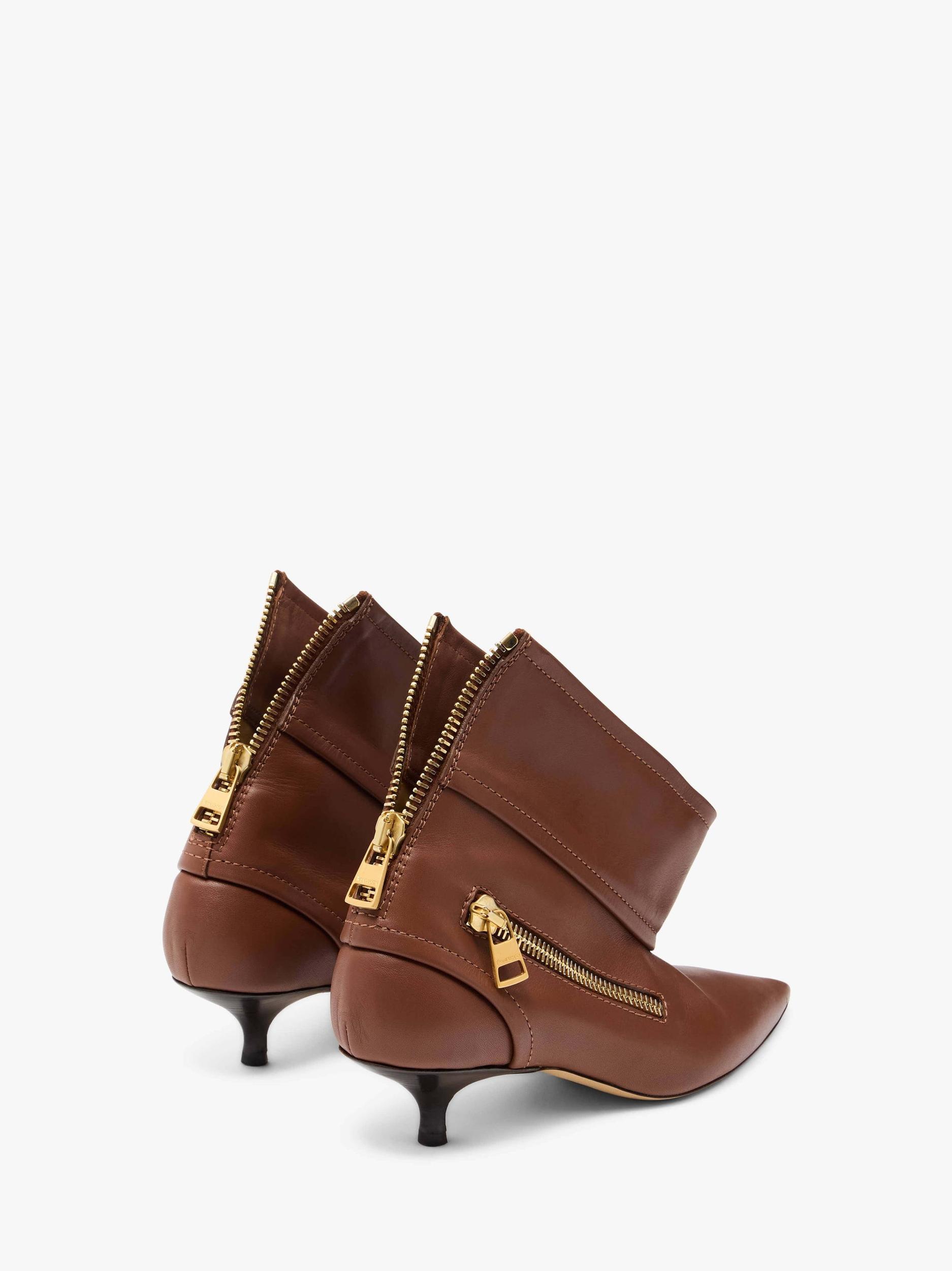 BIKER KITTEN HEEL - LEATHER ANKLE BOOT Product Image