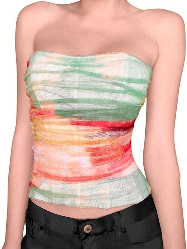 False Wind Rainbow Gradient Bandeau Top Product Image