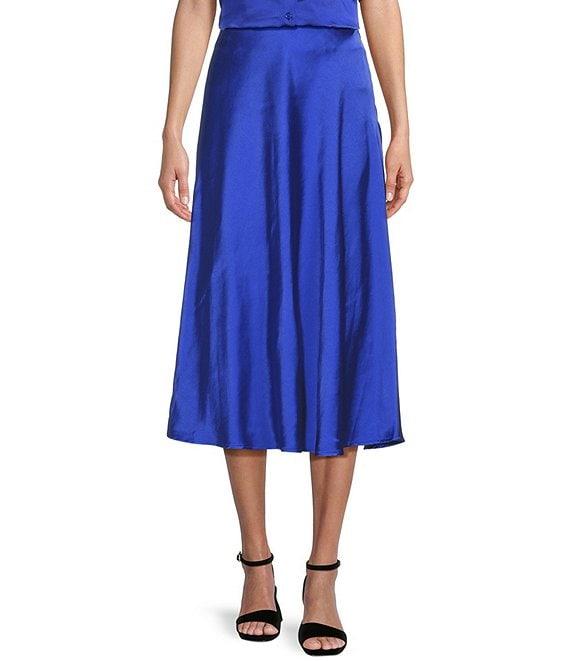 GB Satin Midi Skirt Product Image