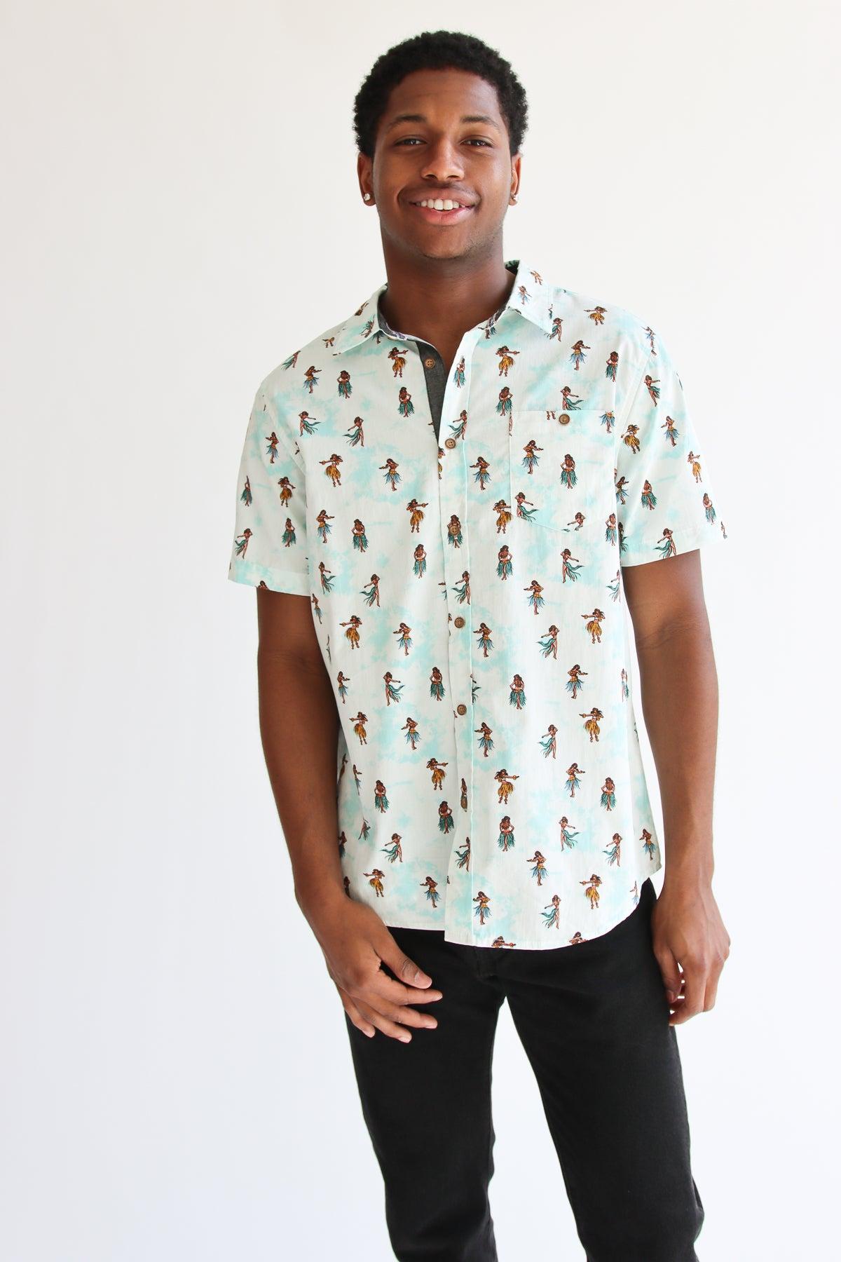 Hula Dancers Button Up Shirt Product Image