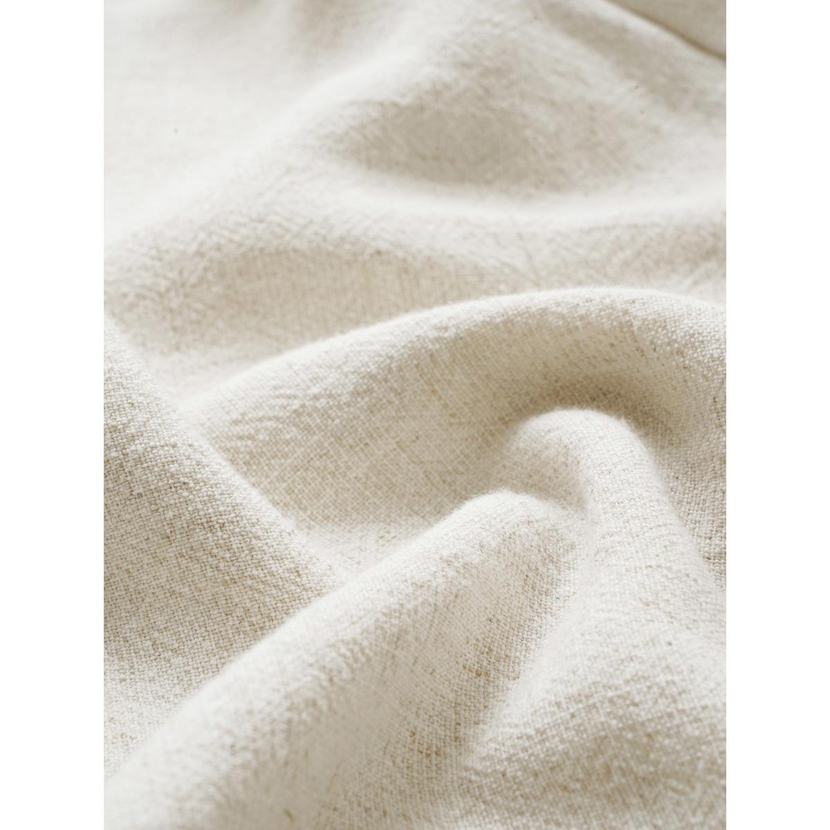 Plus Size Solid Elastic Waist Ties Harem Pants Women Beige Casual Loose High Rise Everyday Pants BloomChic 10/M Product Image