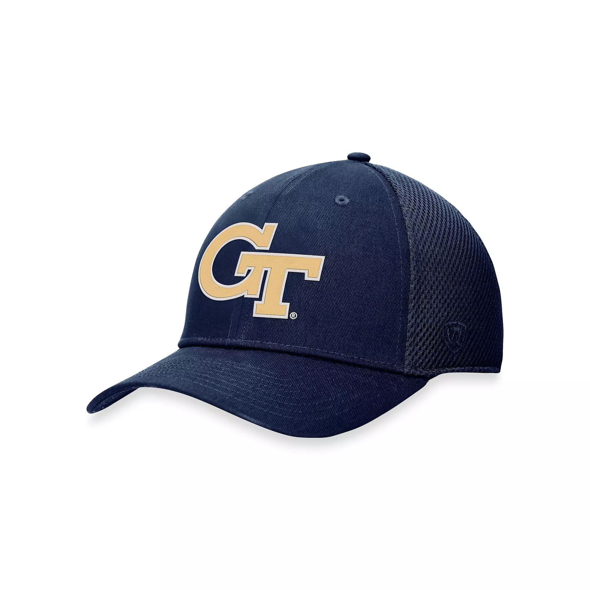 Men's Top of the World Navy Georgia Tech Yellow Jackets Spacer Flex Hat,  Product Image