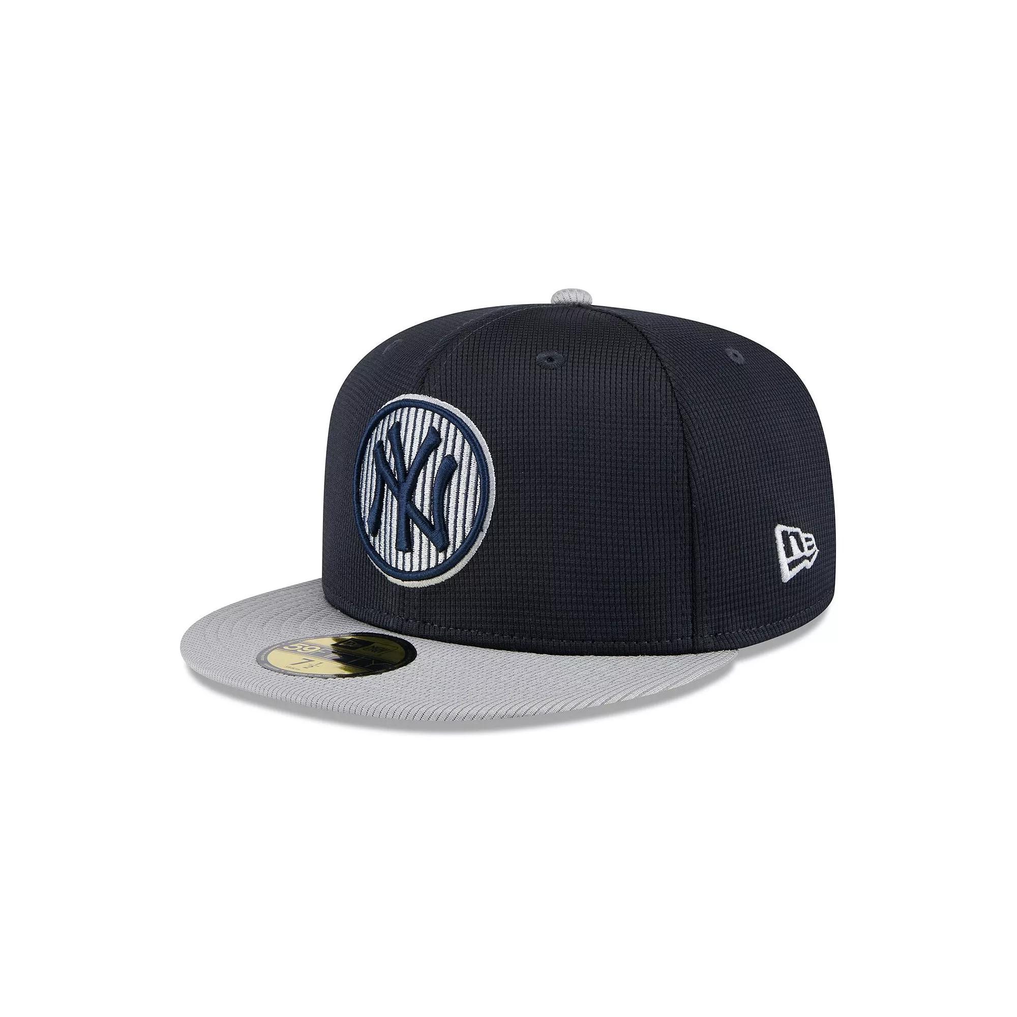 Men's New Era  Gray New York Yankees 2025 Batting Practice 59FIFTY Fitted Hat, Size: 7 1/4, Blue Product Image