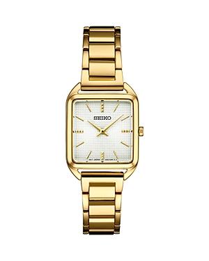 Seiko Essentials Womens Rectangle Dial Bracelet Watch - SWR078 Silver Product Image