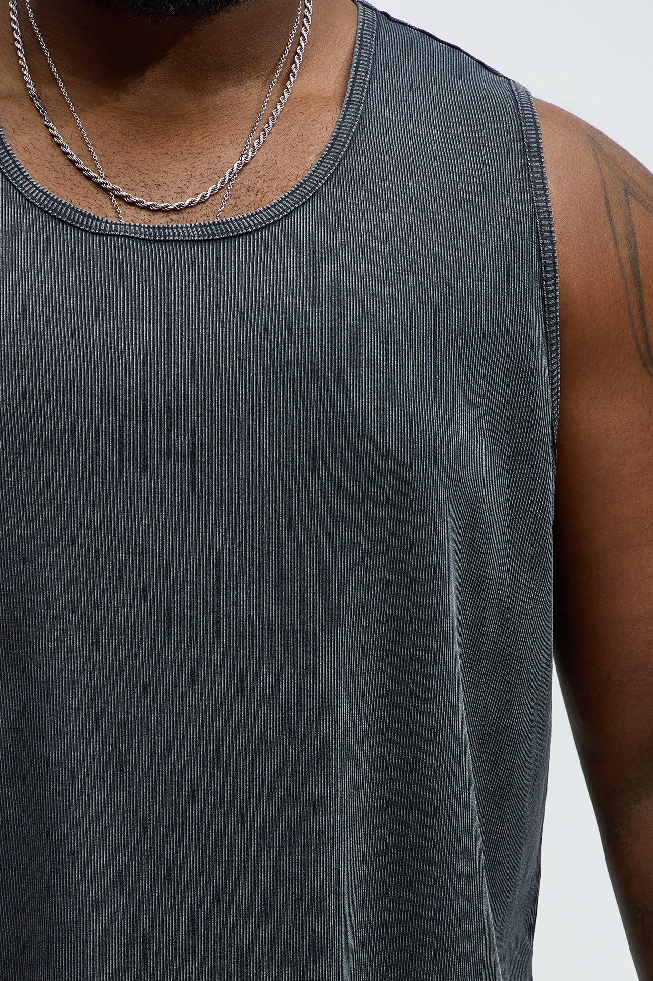 Slim Fit Dark Days Tank top - Black Male Product Image