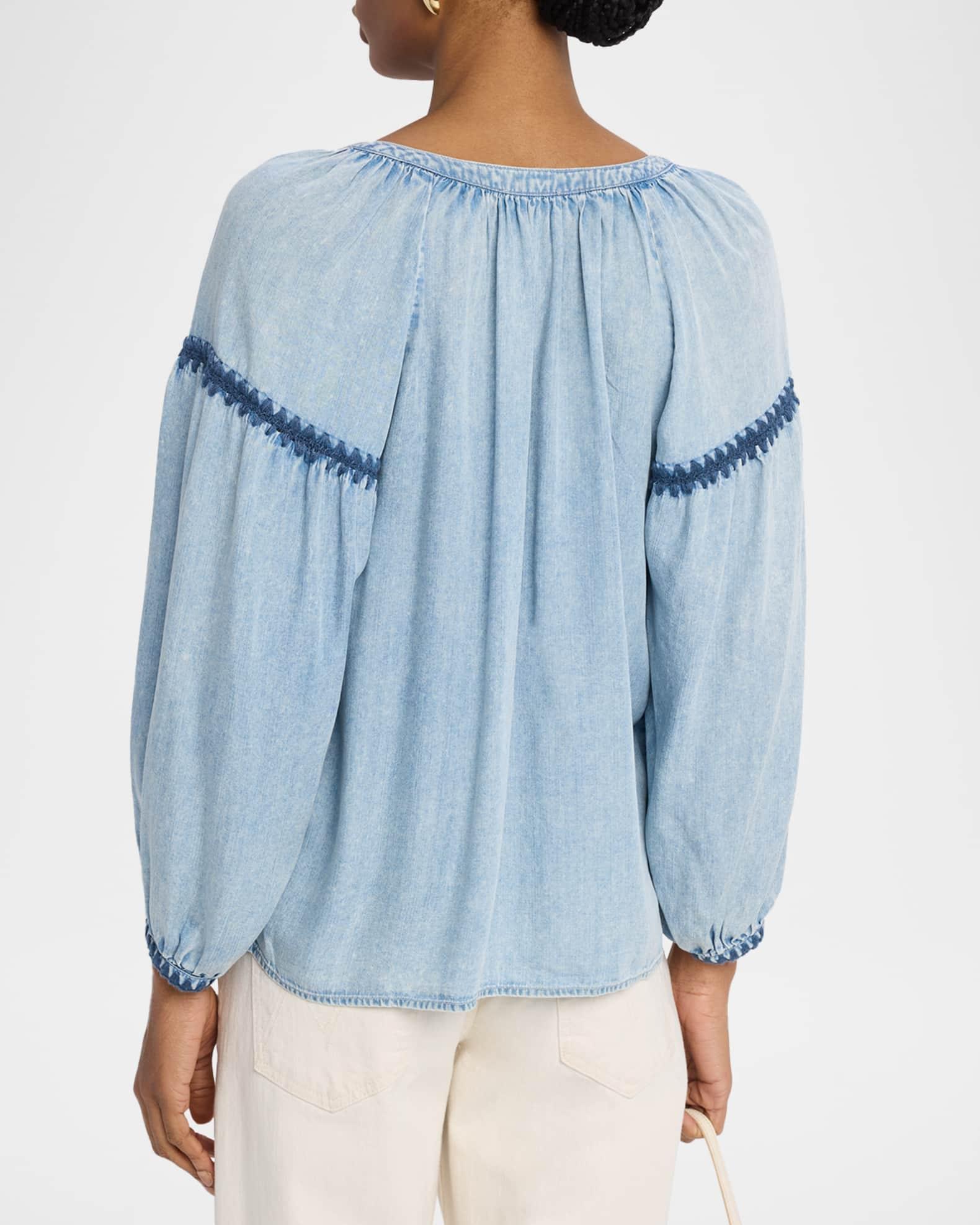 Toshi Embroidered Chambray Blouse Product Image