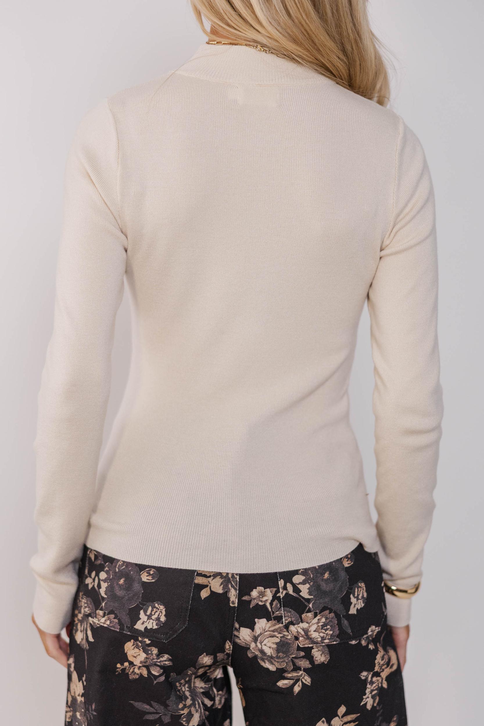 See It Through Oatmeal Ribbed Top Female Product Image