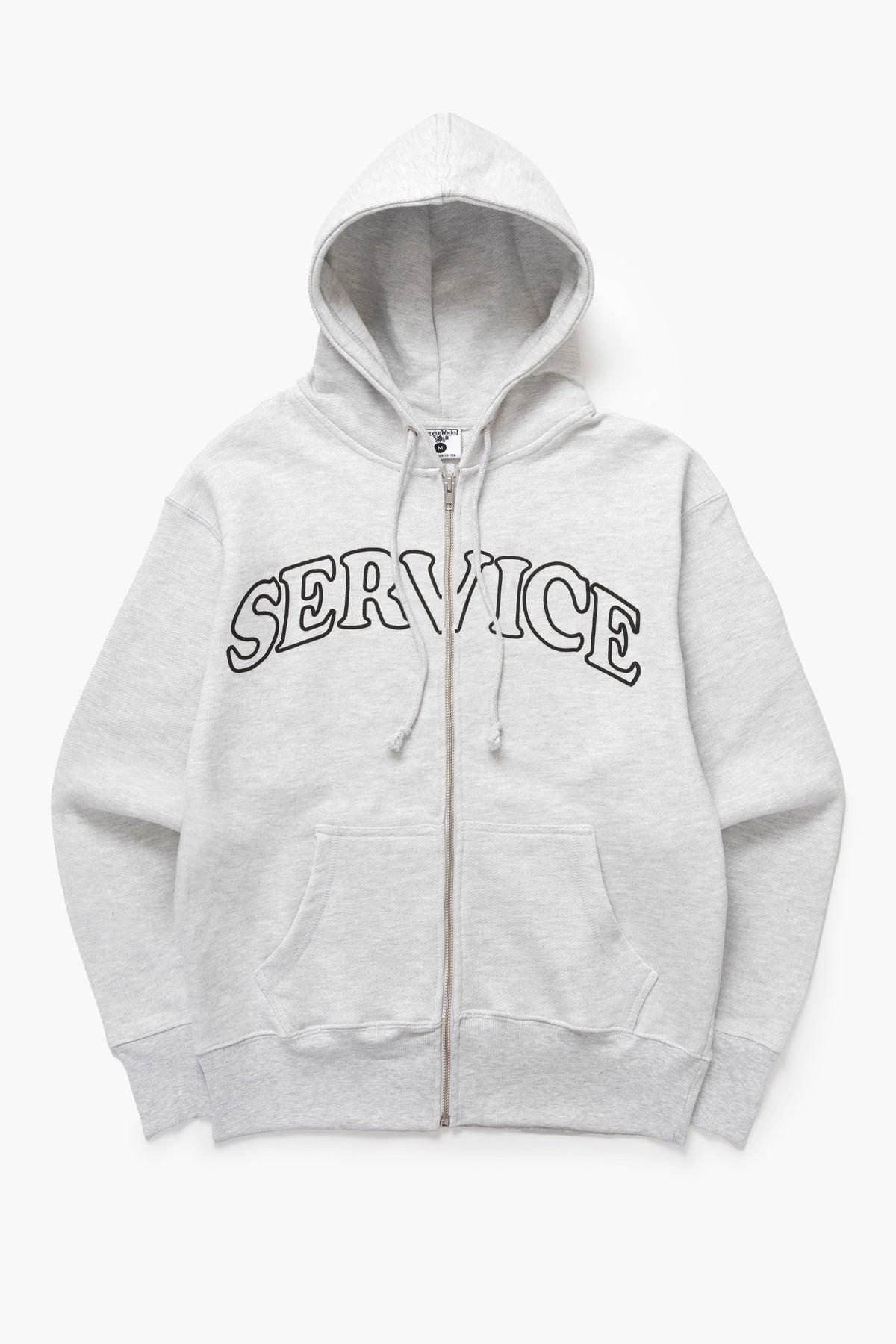 Arch Logo Zip Hoodie - Ash Product Image
