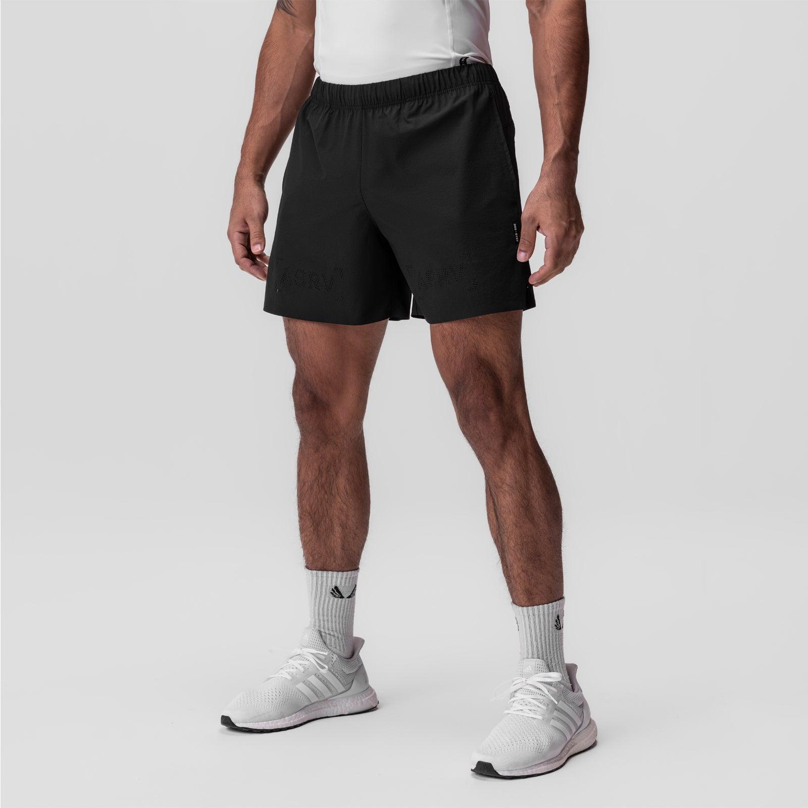 0737. Ripstop 6" Perforated Short - Black Male Product Image