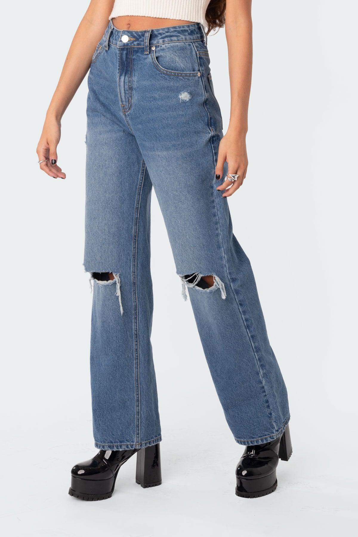 Lori High-Rise Wide Leg Jeans Product Image