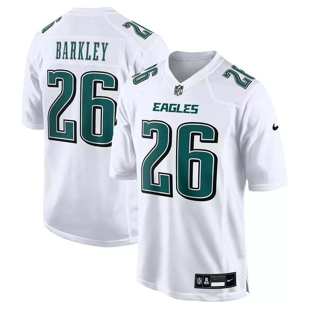 Men's Nike Saquon Barkley Tundra White Philadelphia Eagles Fashion Game Jersey,  Product Image