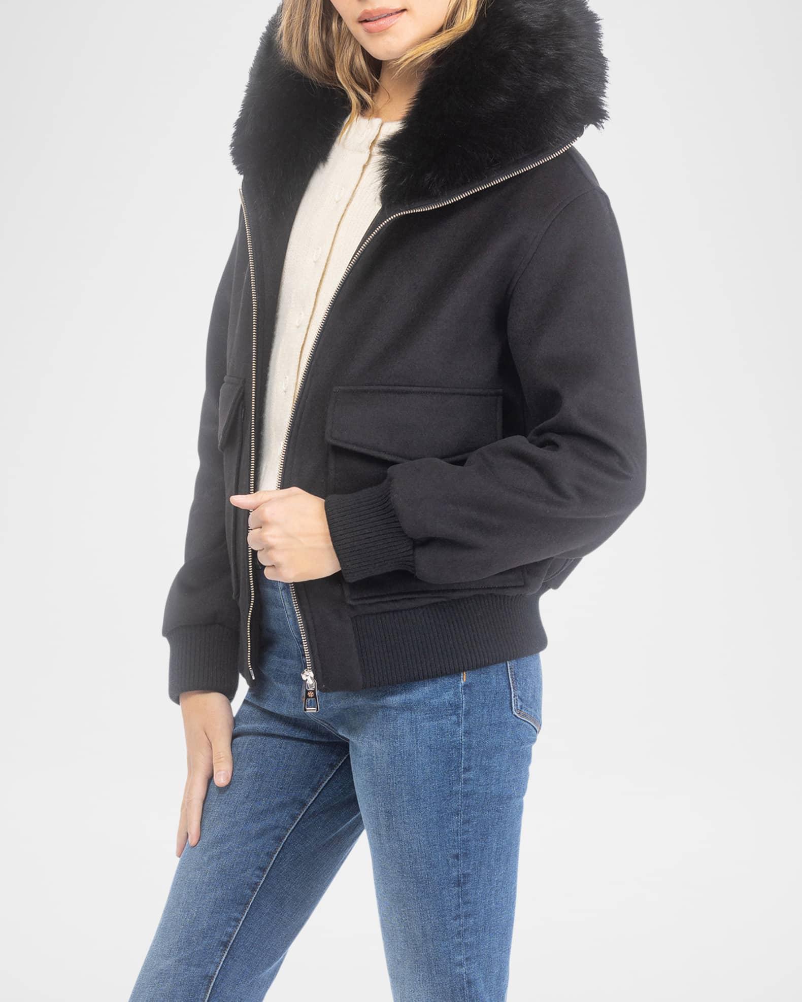 Jacket with Select Lamb Shearling Collar Product Image
