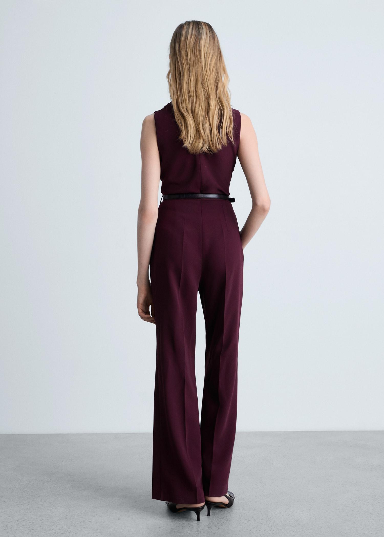 Belt long jumpsuit - Women | MANGO USA Product Image