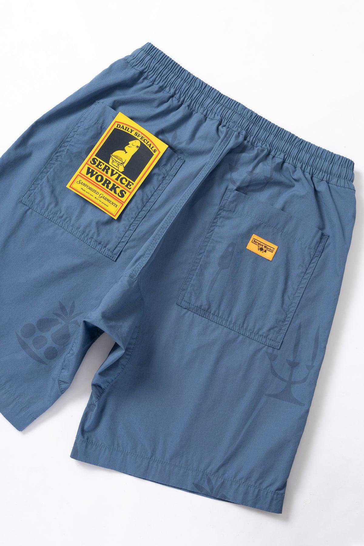 Nourish Printed Chef Shorts - Slate Product Image