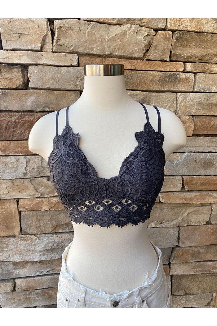 Adjustable Strap Crochet Lace Bralette Product Image