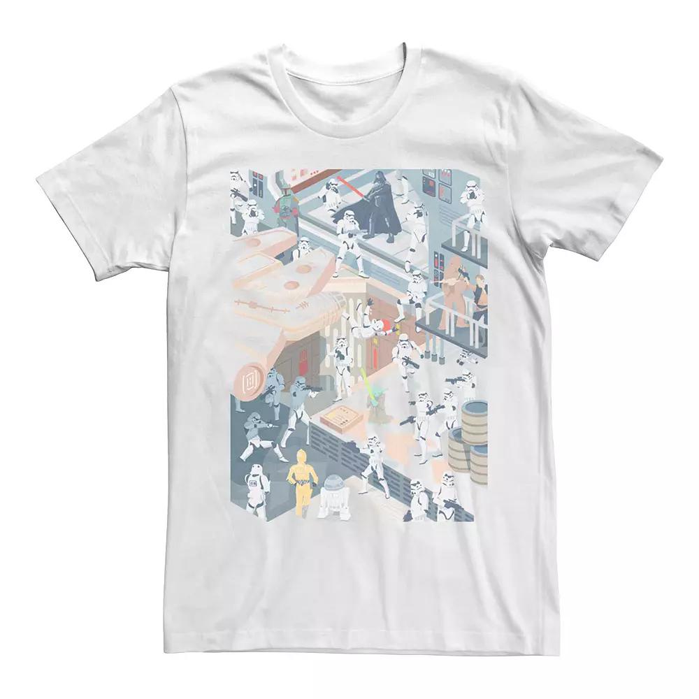 Men's Star Wars Retro Character Mash Up Graphic Tee, Size: Medium, White Product Image