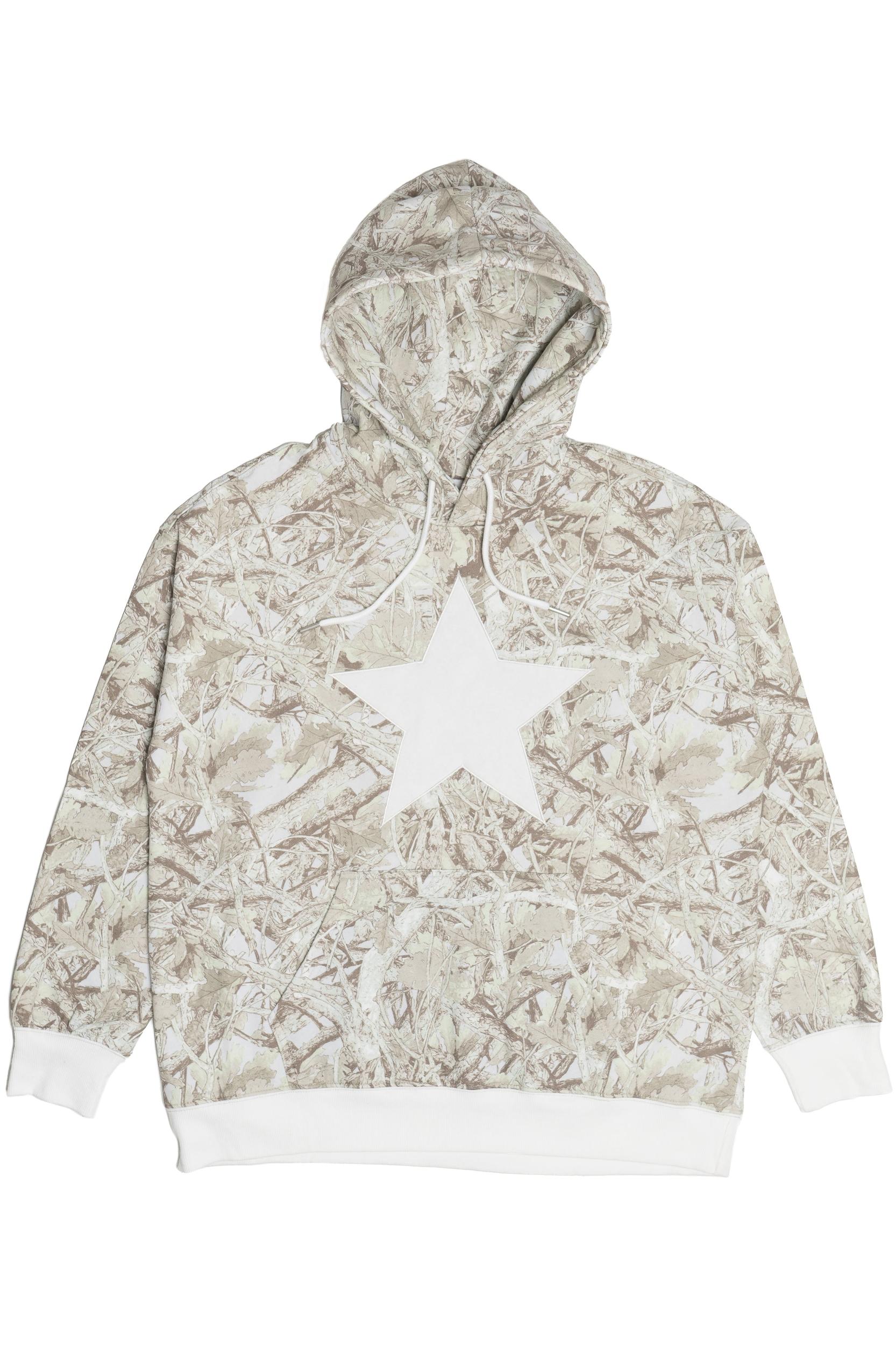 Star Applique Camo Hoodie Sweatshirt Product Image