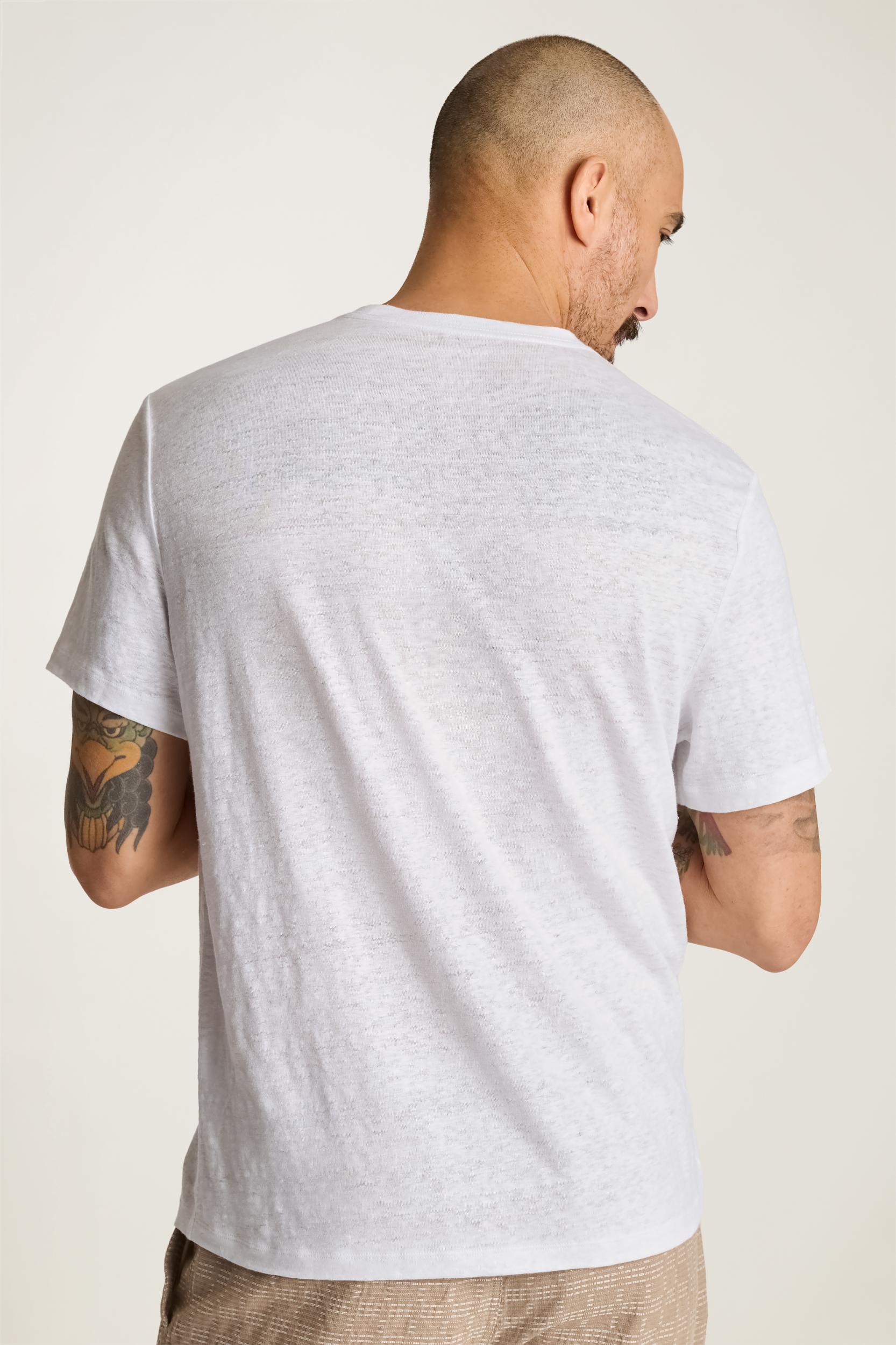 Linen Crew Neck Tee Product Image