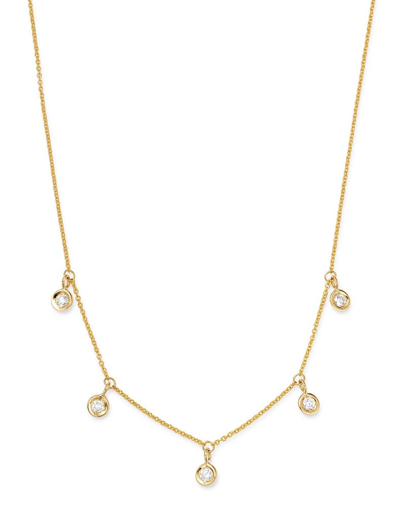Womens Diamond By The Inch 18K Yellow Gold & Diamond Dangle Necklace Product Image
