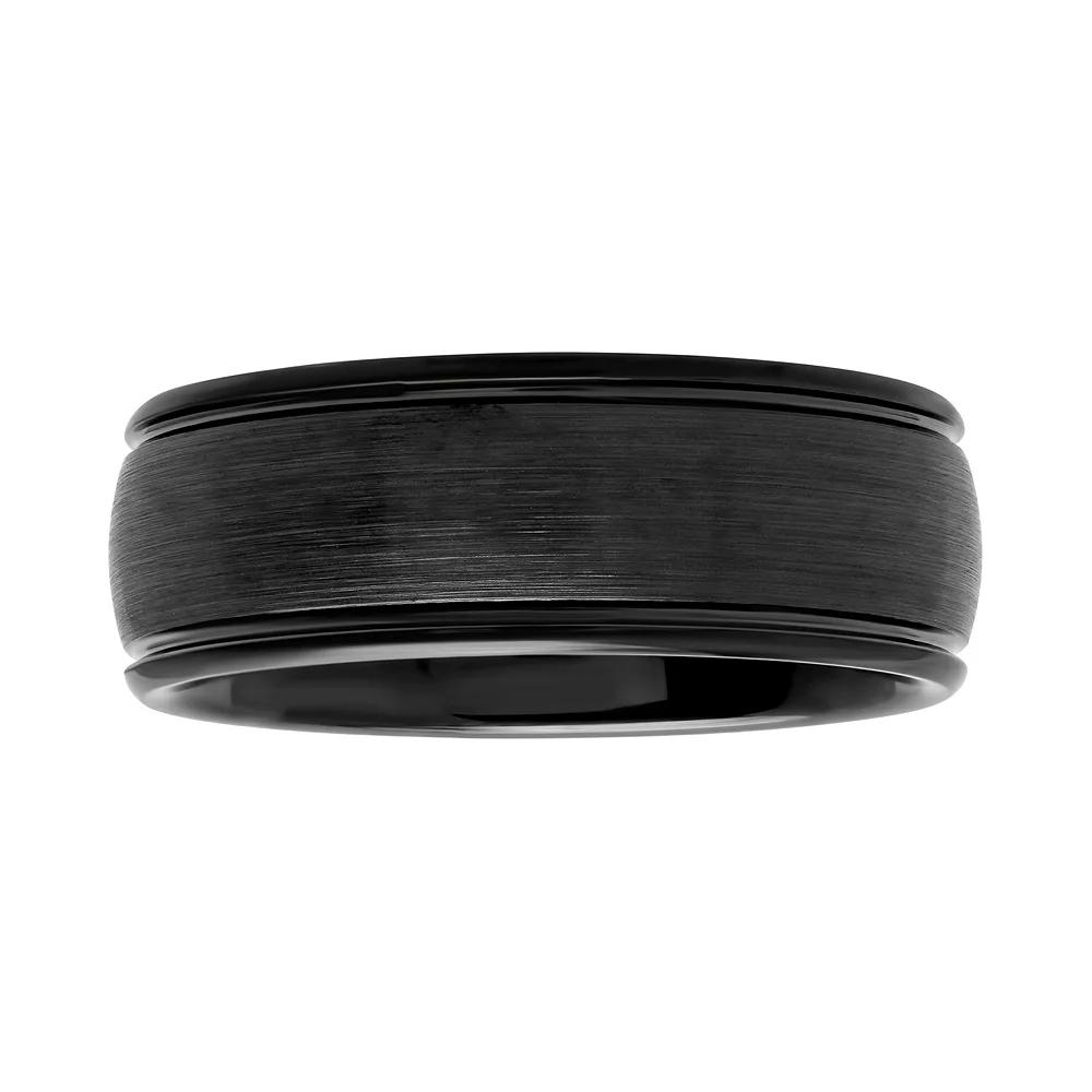 Jewelry Nation Men's Black Plated Cobalt Band,  Product Image