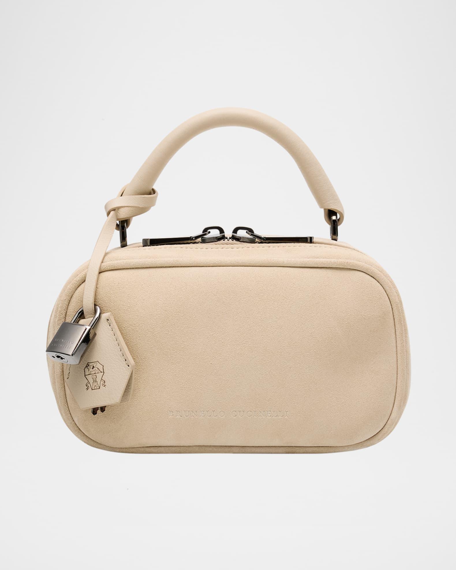 Mini Zip Suede Top-Handle Bag Product Image