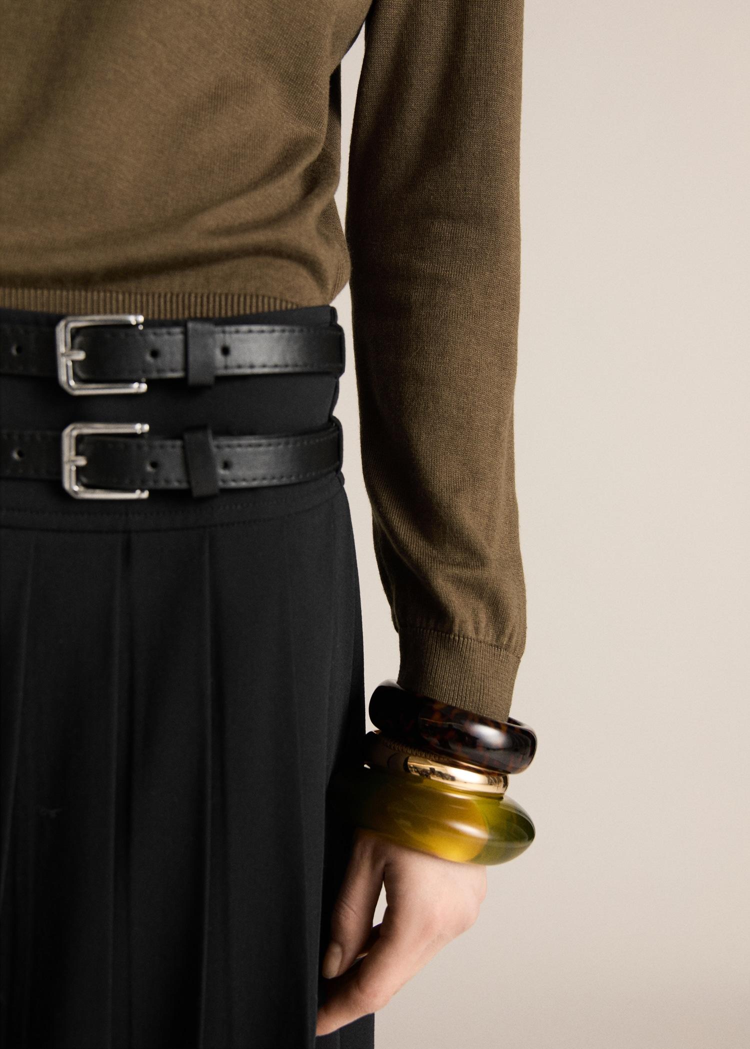 Silk-blend knitted sweater - Women | MANGO USA Product Image