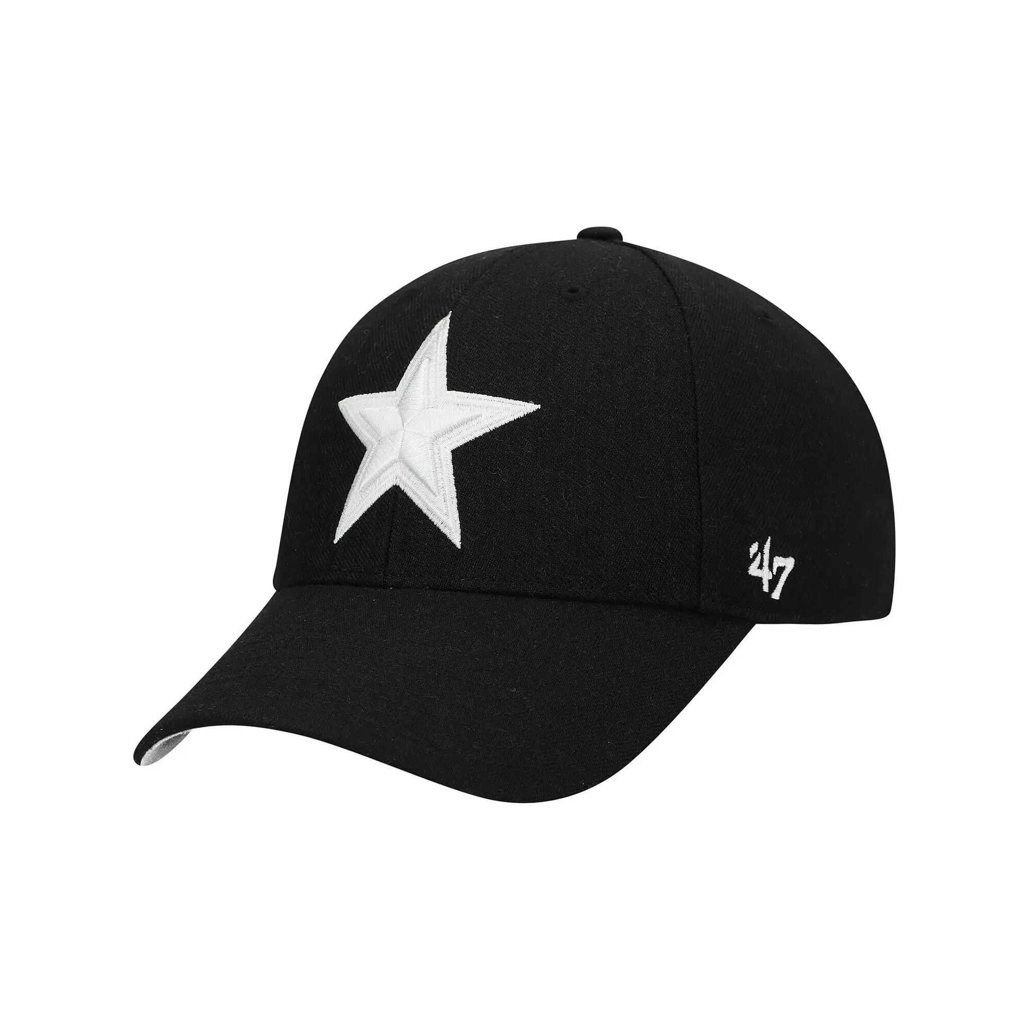 Men's '47 Black Dallas Cowboys MVP Adjustable Hat Product Image