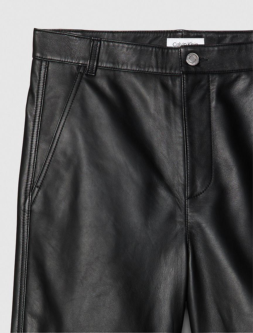 Leather Wide Leg Chinos Product Image