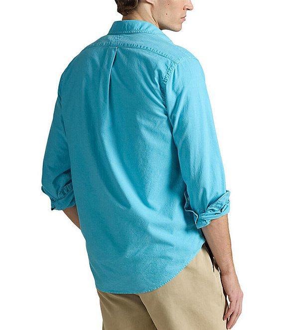 Polo Ralph Lauren Solid Garment-Dye Oxford Classic Fit Long Sleeve Woven Shirt Product Image
