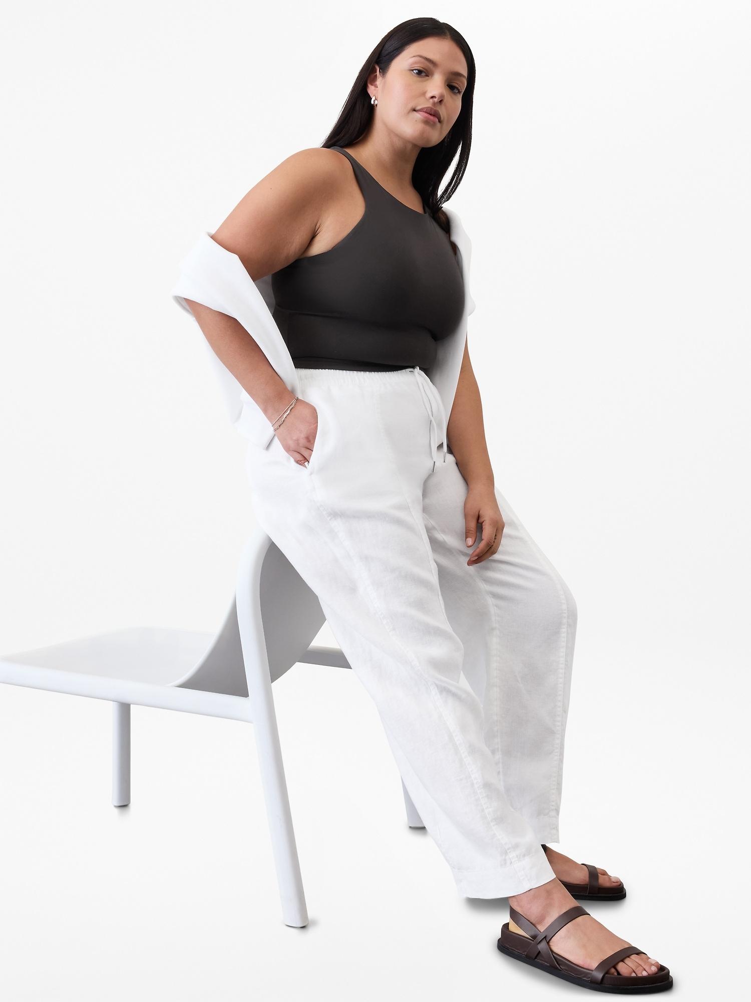 Retreat High Rise Linen Ankle Pant Product Image