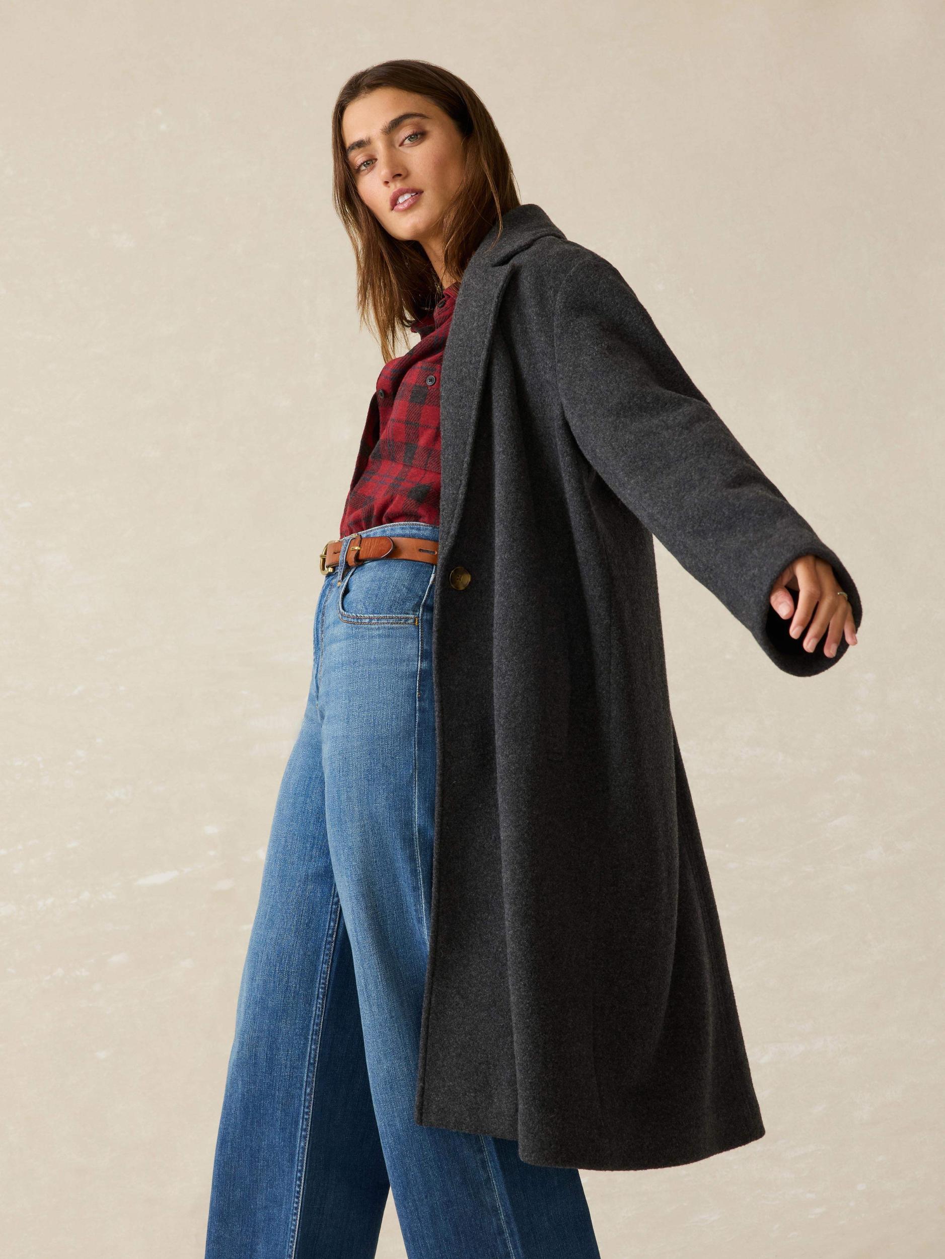 Atlantic Knit Coat - Charcoal Female Product Image