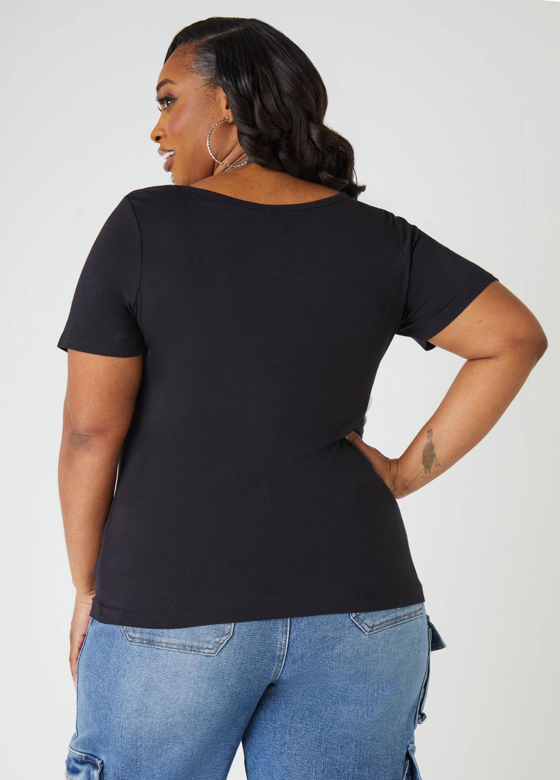 Plus Size The Basic Jersey Tee Ashley Stewart Product Image
