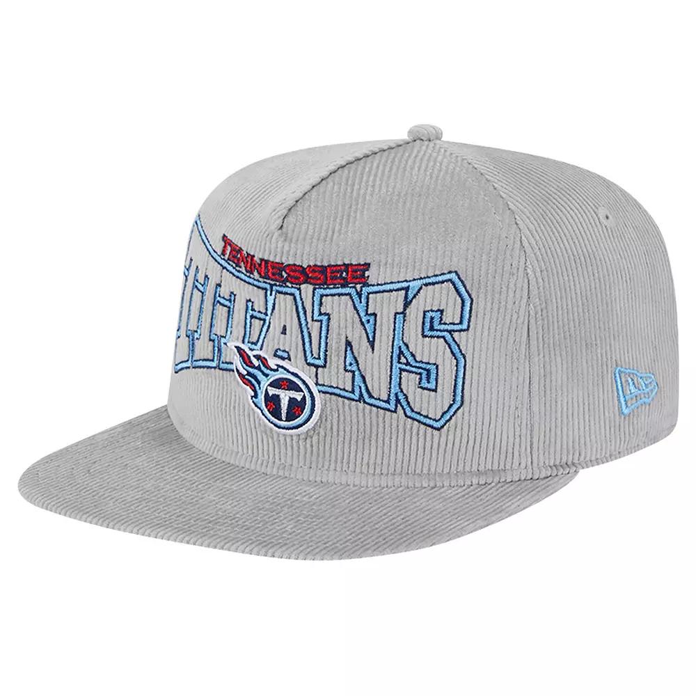 Men's New Era  Gray Tennessee Titans Corduroy��Golfer Adjustable Hat, Grey Product Image