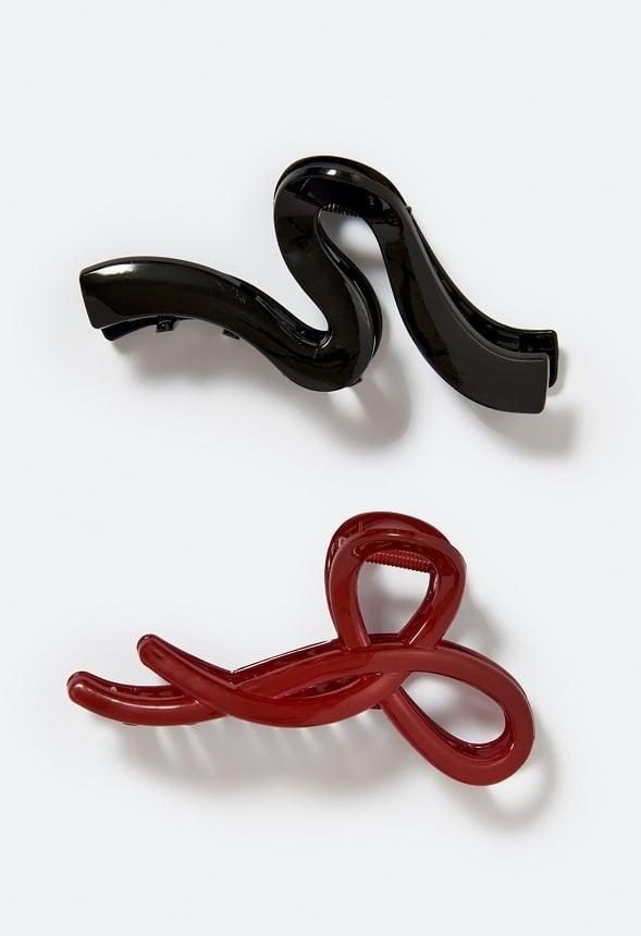 2-Pack Ria Resin Bow Hair Claws Product Image