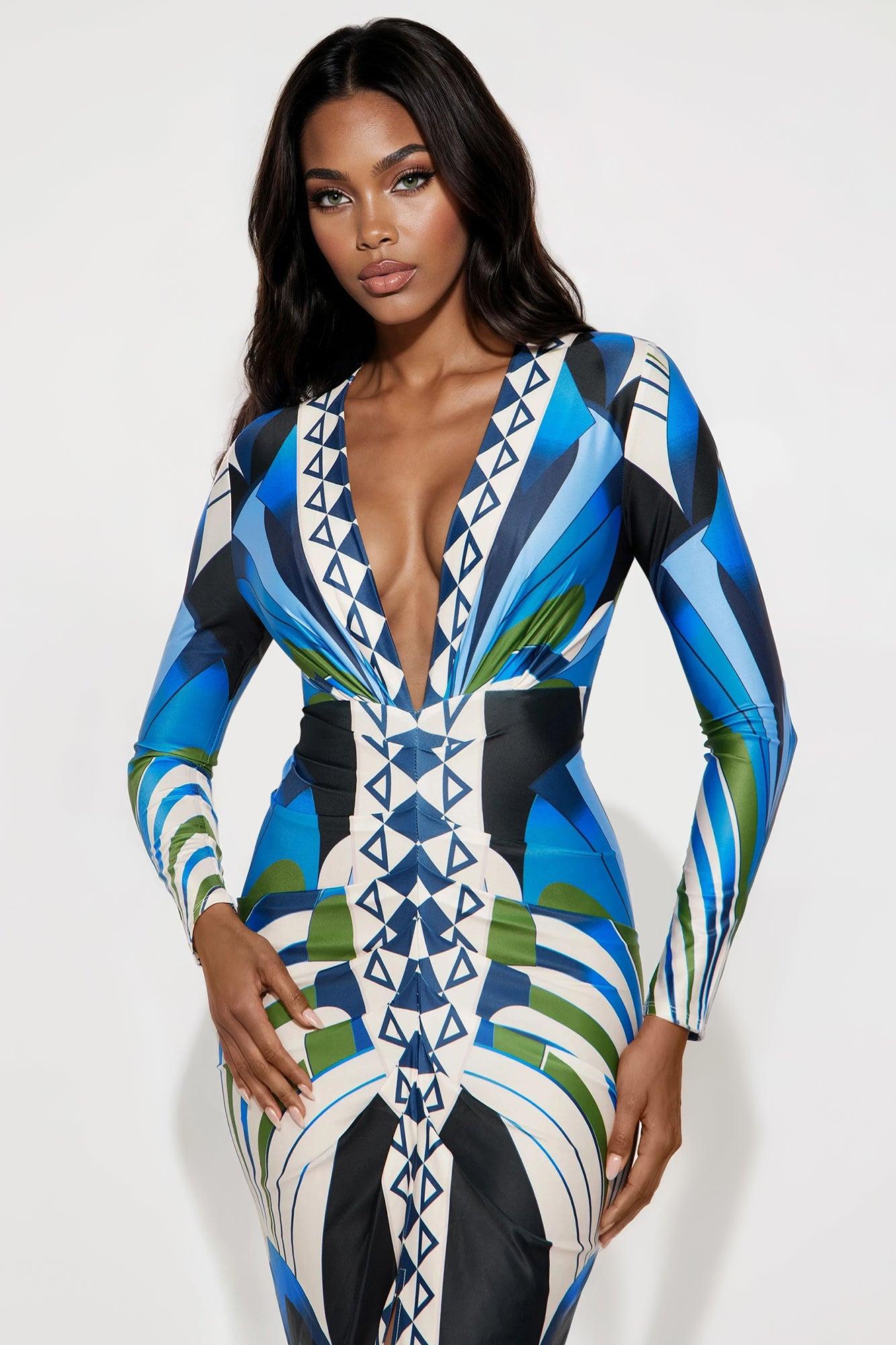 Camilla Maxi Dress - Blue/combo Female Product Image