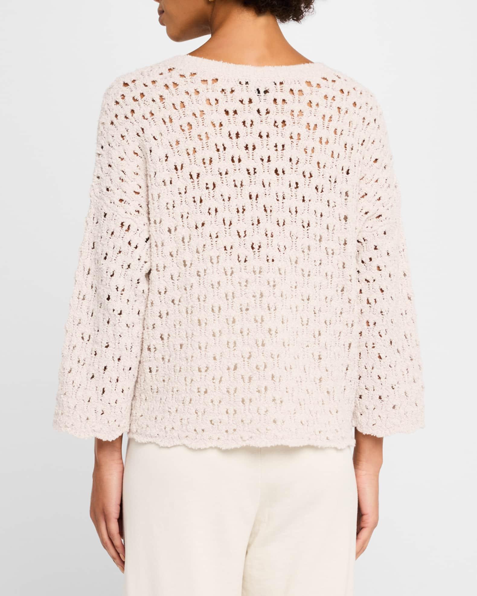 Scalloped Lace-Stitch Sweater Product Image