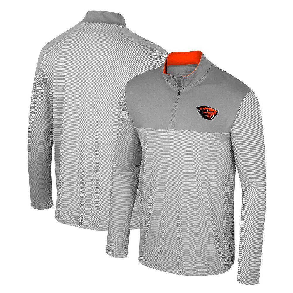 Men's Colosseum Gray Oregon State Beavers Tuck Quarter-Zip Top,  Product Image
