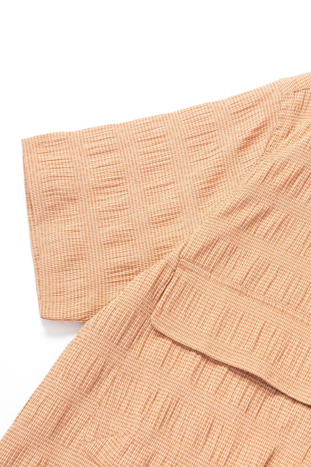 Larriet - Kendalls Short Sleeve Shirt - Clay Plaid Product Image