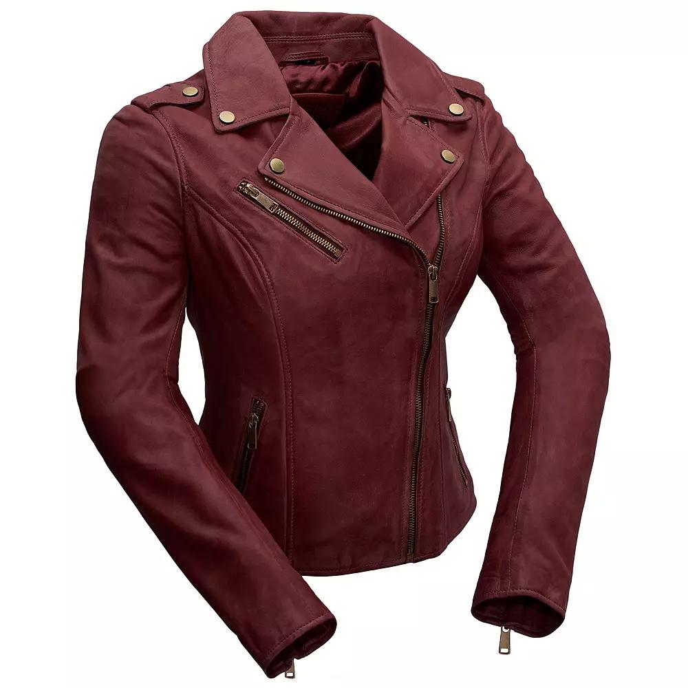Women's Whet Blu Harper Asymmetrical Leather Jacket,  Product Image