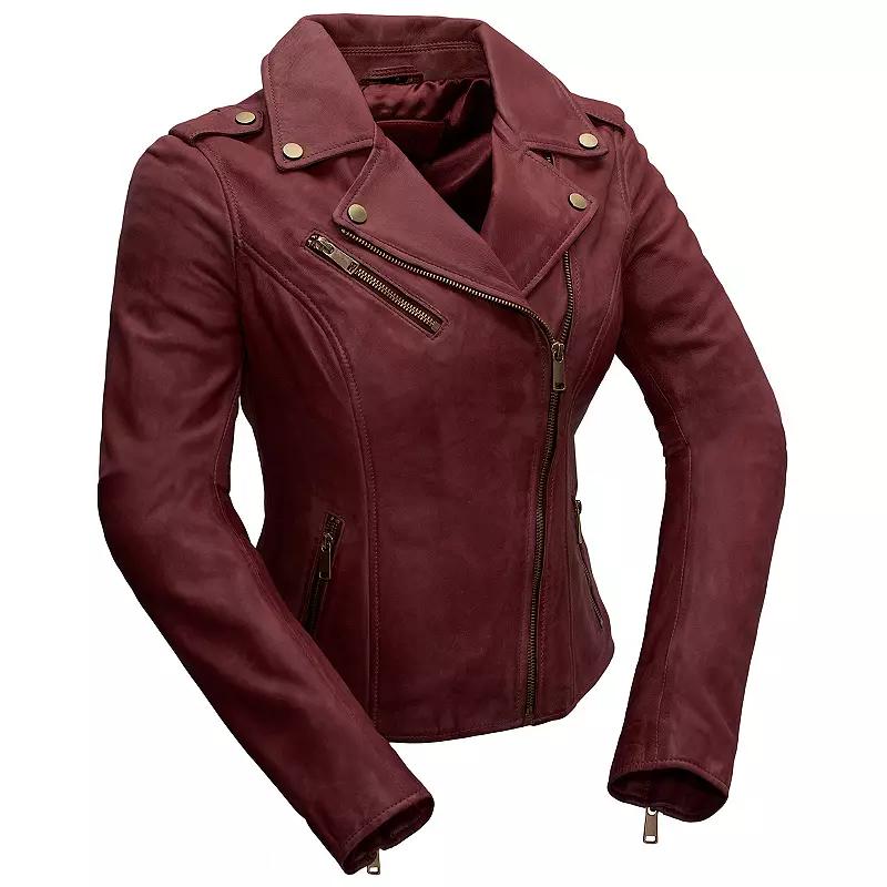 Women's Whet Blu Harper Asymmetrical Leather Jacket,  Product Image
