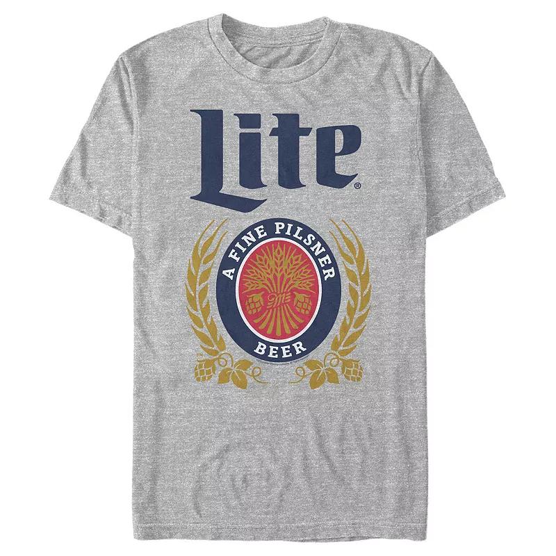 Men's Lite A Fine Pilsner Beer Graphic Tee, Size: Medium, Athletic Grey Product Image