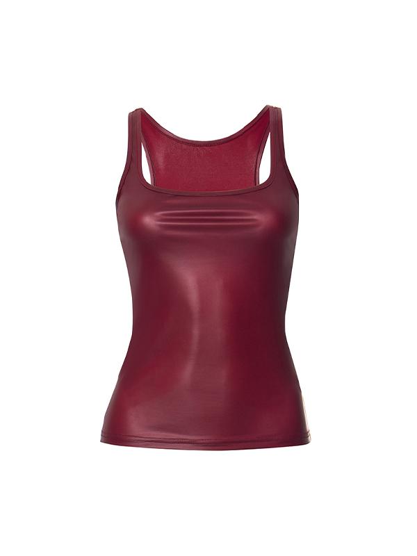 Plain Square Neck Casual Tank Top Product Image