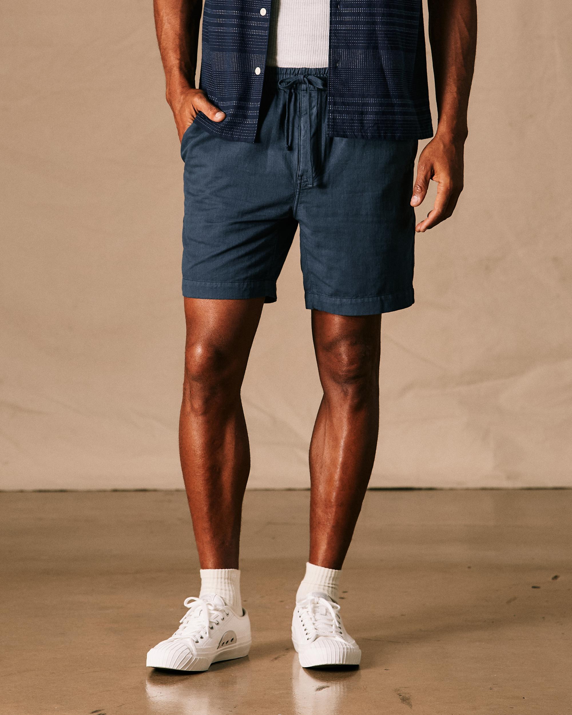 Cotton Linen Drawstring Short - 7" Product Image