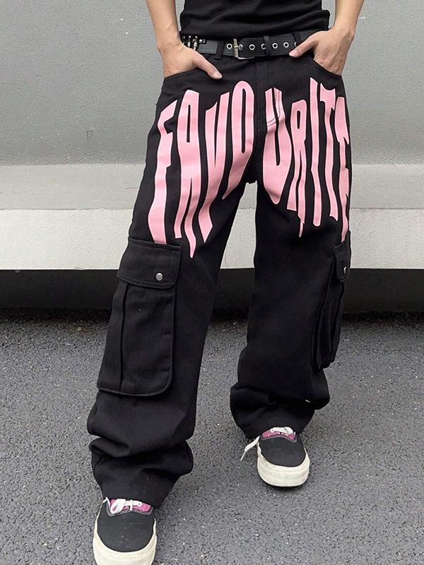 Men's Monogrammed Loose Jeans Product Image