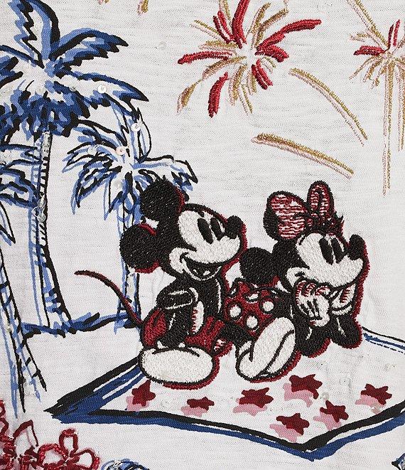 Tommy Bahama Sizzling Sky Firework Slub Jersey Disney Graphic Embroidered Embellish Crew Neck Tee Product Image