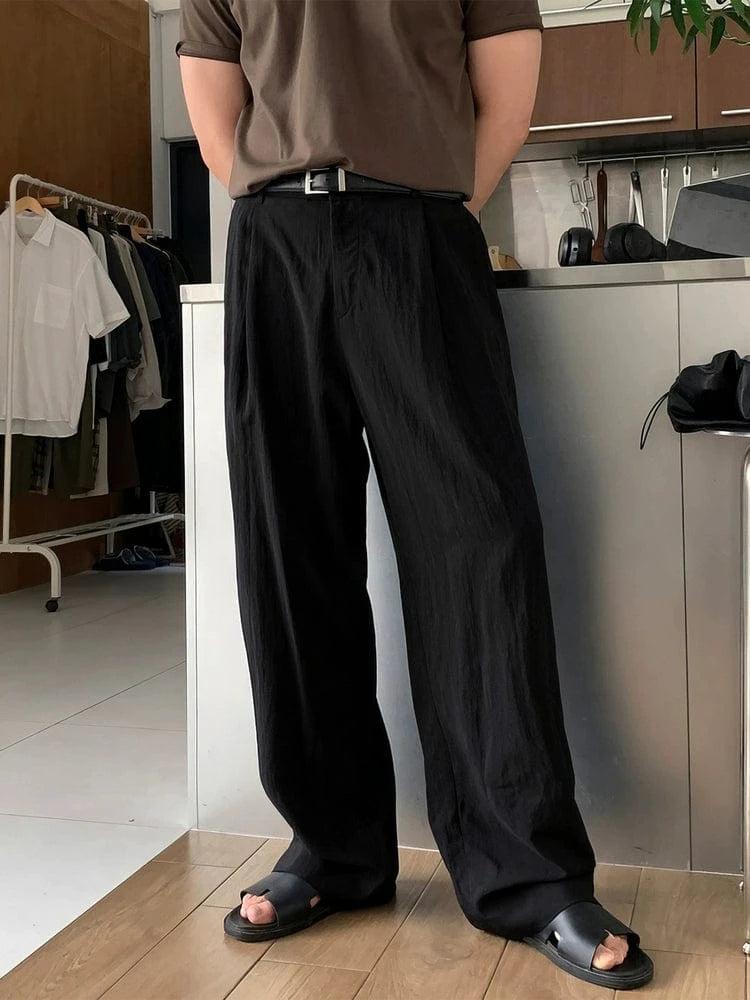 RT No. 18503 PLEATED STRAIGHT PANTS Product Image