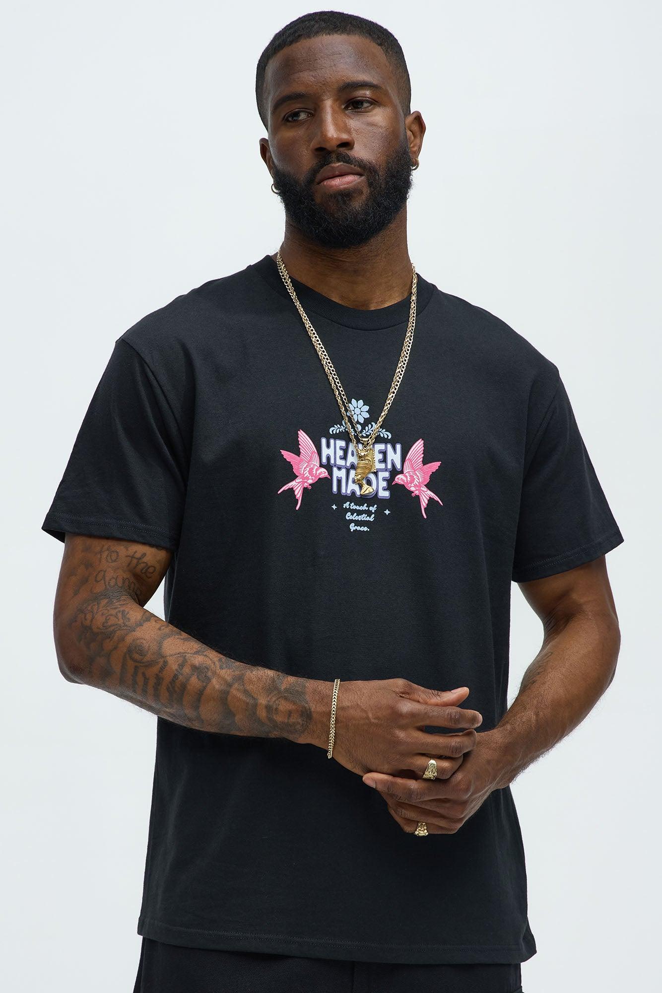 Heaven Made It Short Sleeve Tee - Black Product Image