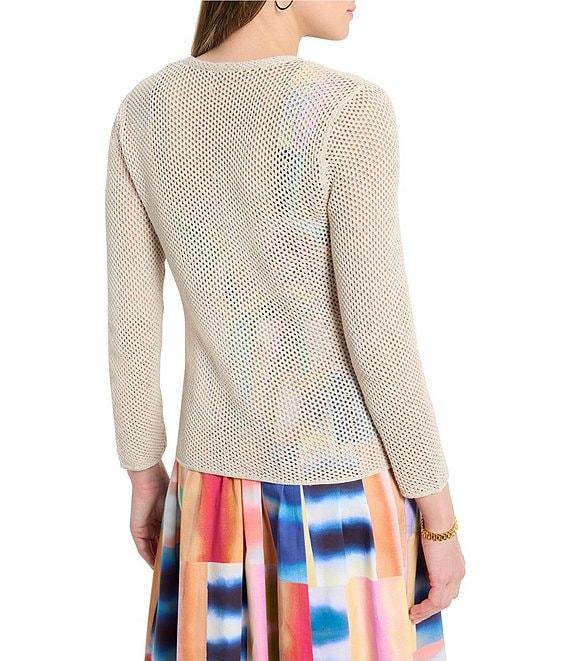 NIC + ZOE Mesh 4-Way Bracelet Sleeve Open Front Cardigan Product Image