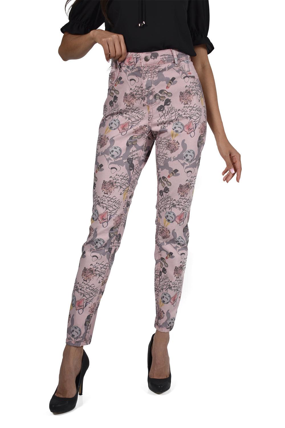 Pink/Fashion Reversable Jean Pant Product Image